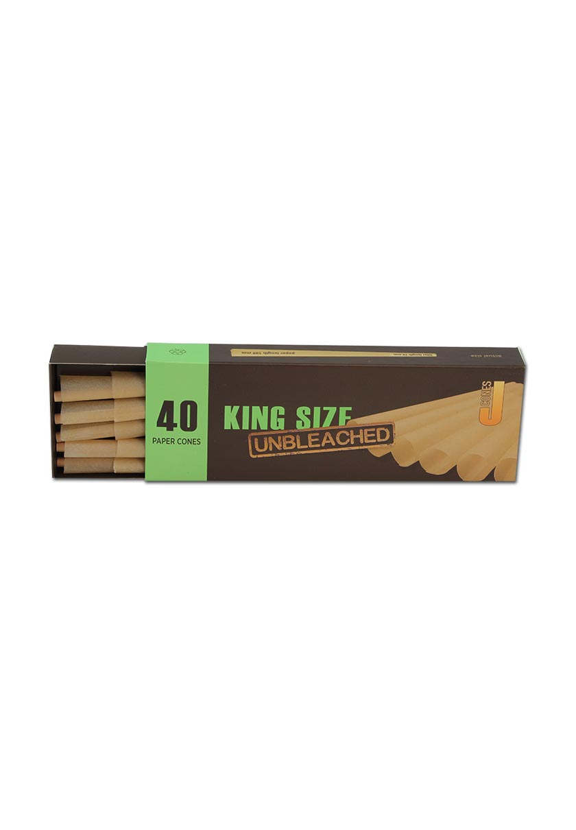 King Sized Bleached 40 Paper Cones