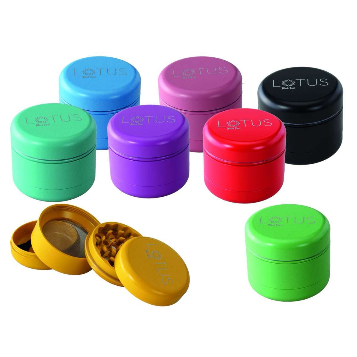 Black Leaf Lotus Grinder 4-tlg. keramikbeschichtet