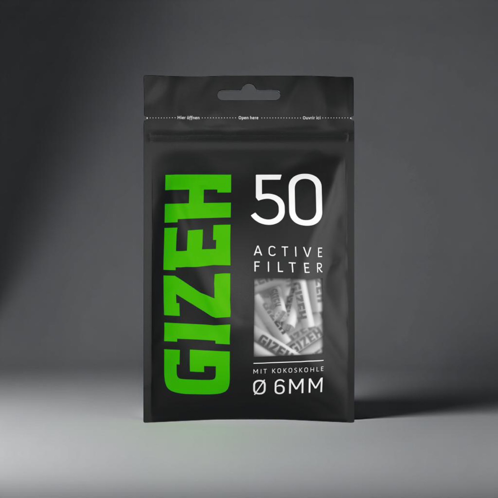 Gizeh Aktivkohlefilter 6mm 50 Stk.